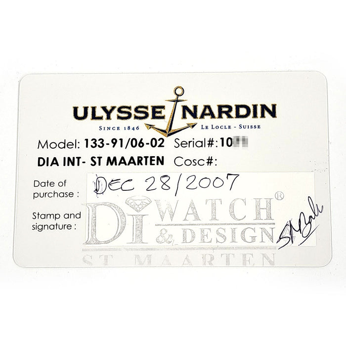 Ulysse Nardin 
カプリス ラグダイヤ 
ギャラ付