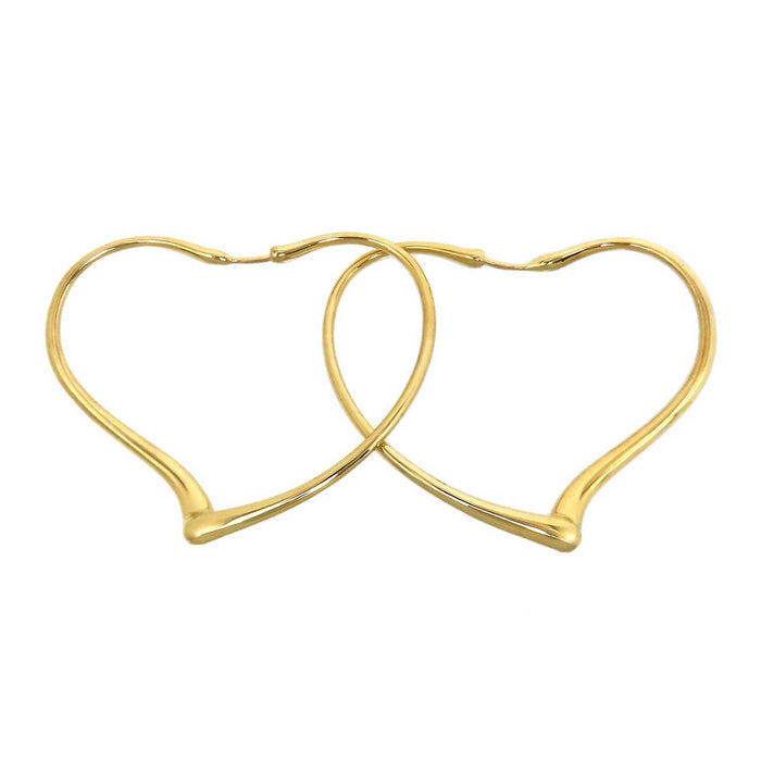 TIFFANY&Co. 
Open Heart Hoop Earrings M