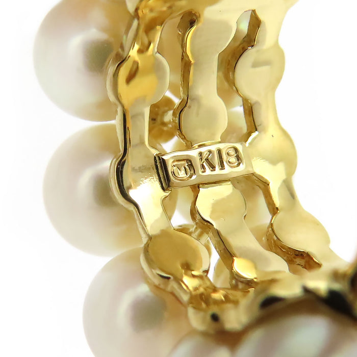 MIKIMOTO 
Boucles d'oreilles créoles en perles Akoya
