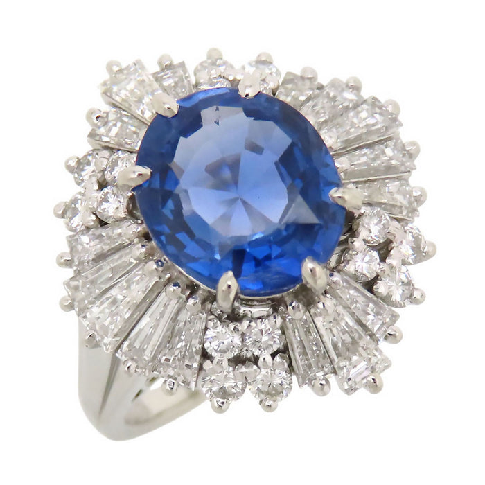 MIKIMOTO  
Untreated Burmese Sapphire Diamond Ring
