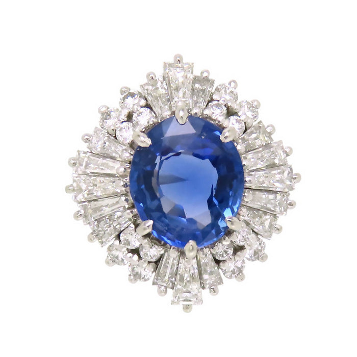 MIKIMOTO  
Untreated Burmese Sapphire Diamond Ring