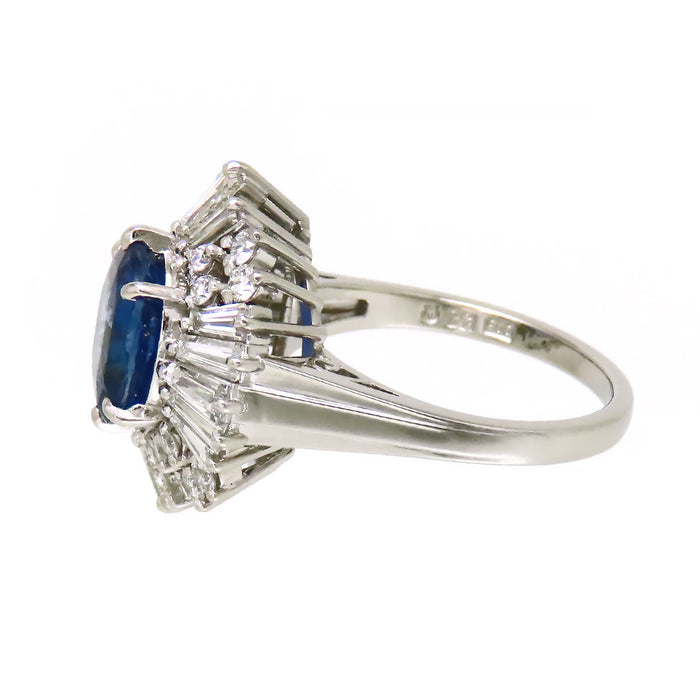 MIKIMOTO  
Untreated Burmese Sapphire Diamond Ring