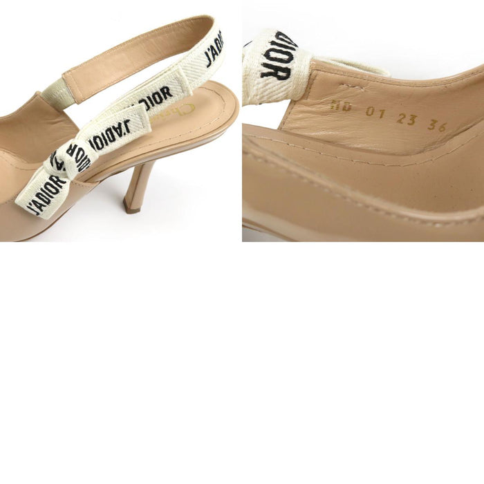 Dior  
Ruban à logo verni  
Escarpins sling-back J'Adior