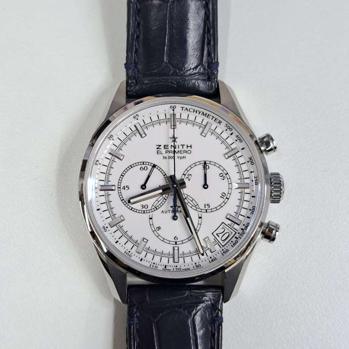 【WHOLESALES】
ZENITH 
03.2080.400/01.C494 
箱　ギャランティ　純正革ベルト×2(使用感なし、使用感あり)　純正ラバーベルト×1(使用感なし)