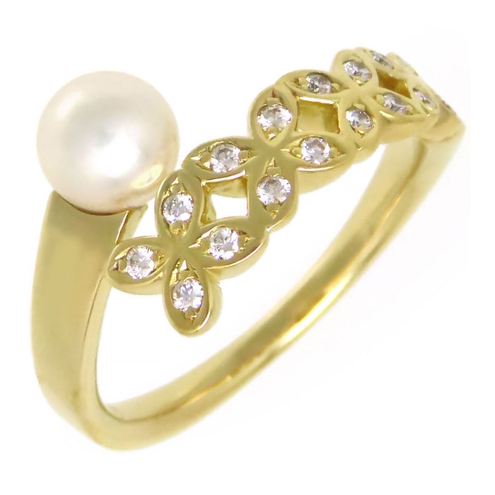 MIKIMOTO 
Akoya Pearl Diamond Ring