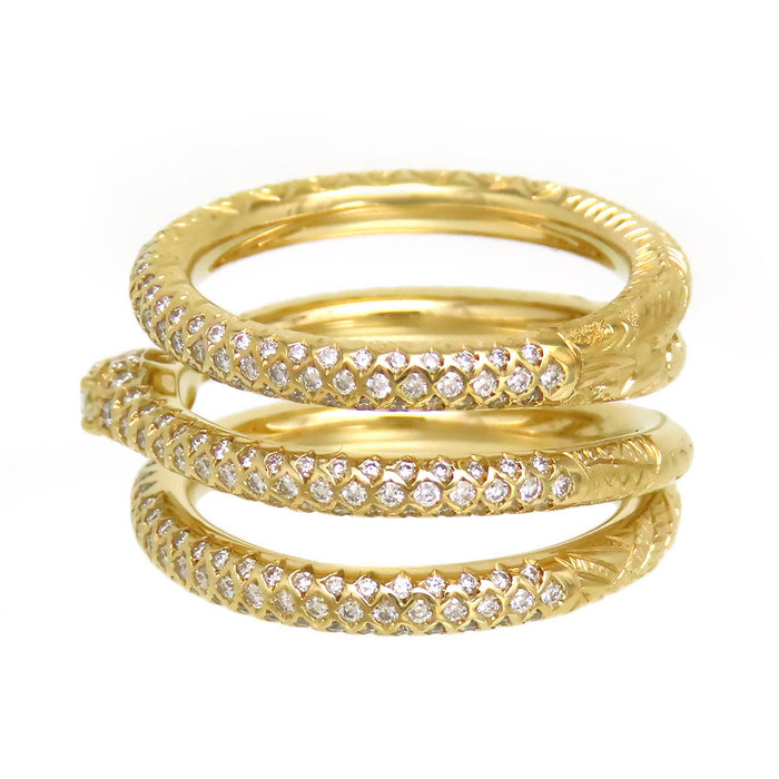 GUCCI 
ウロボロス リング 3ロウ