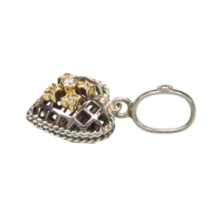 Loree Rodkin 
シルバー 
ハート クロス ペンダント トップ
