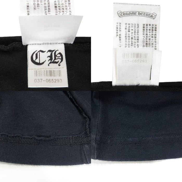 CHROME HEARTS 
T-shirt a maniche lunghe in cotone CH Plus 
con logo sul collo e stampa sulle maniche