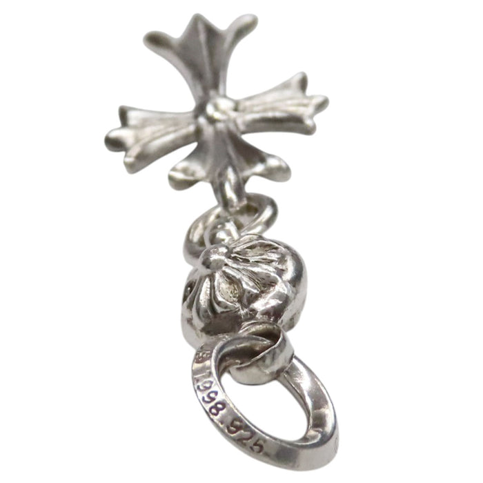 CHROME HEARTS 
1B TNY CH CRS Silver 
1 Ball Tiny CH Cross Pendant Top