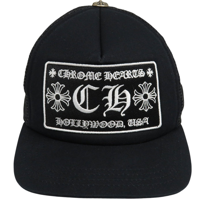 CHROME HEARTS  
Trucker Cap Cross Ball CH Plus Cotton  
Logo Embroidery Trucker Cap