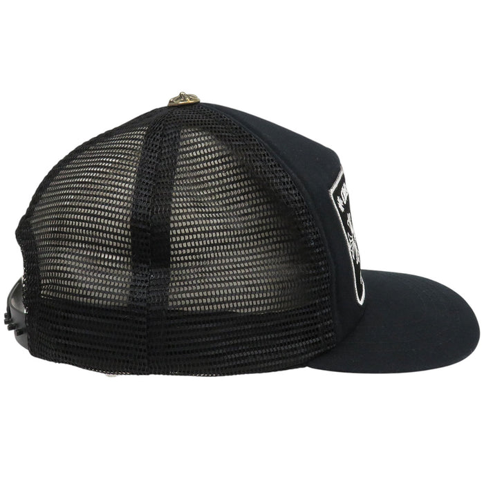 CHROME HEARTS  
Trucker Cap Cross Ball CH Plus Cotton  
Logo Embroidery Trucker Cap