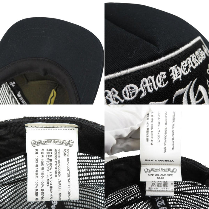 CHROME HEARTS  
卡車帽 クロスボール CHプラス 棉質  
刺繡標誌 卡車帽