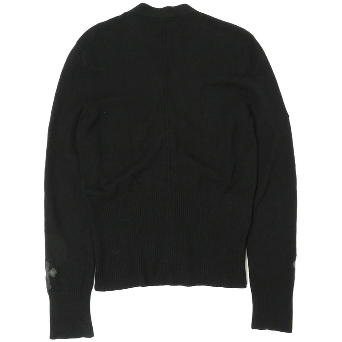 CHROME HEARTS 
レザー CHプラス 
クロスボールボタン クロスパッチ カシミヤ カーディガン