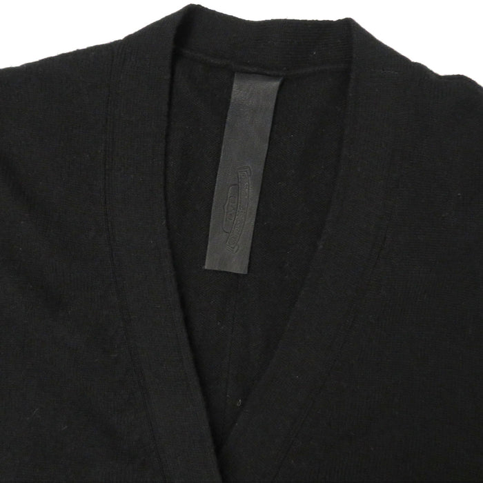 CHROME HEARTS 
レザー CHプラス 
クロスボールボタン クロスパッチ カシミヤ カーディガン