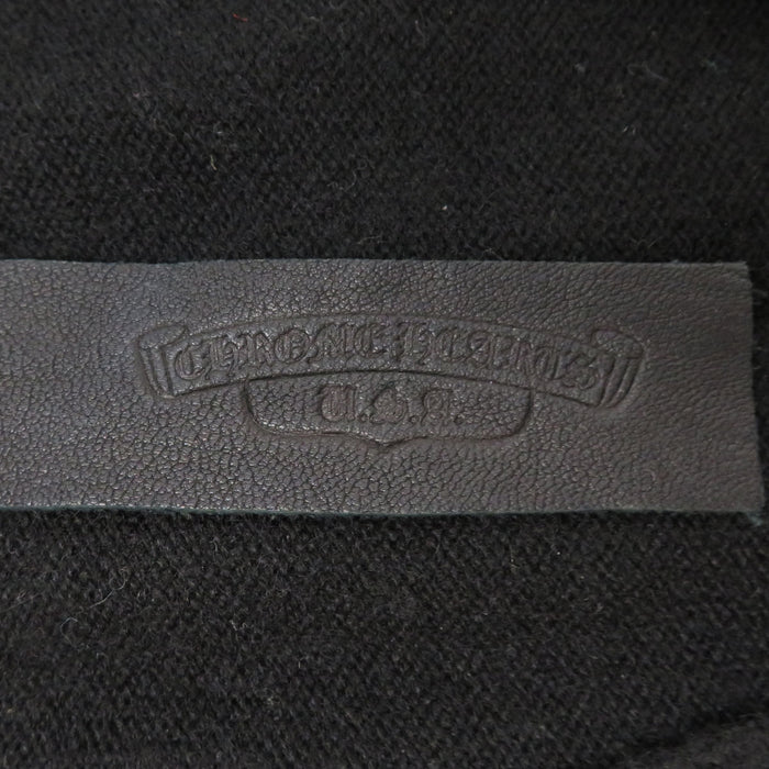 CHROME HEARTS 
レザー CHプラス 
クロスボールボタン クロスパッチ カシミヤ カーディガン