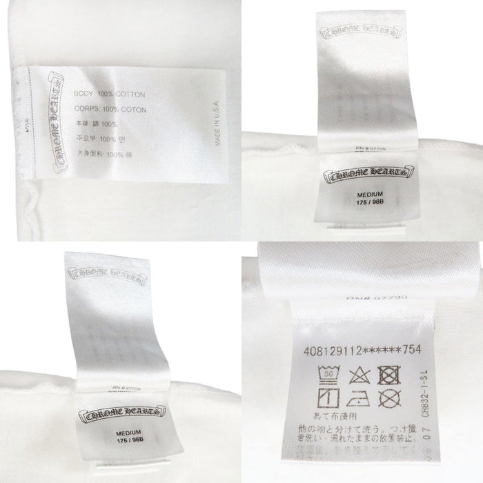 CHROME HEARTS  
AOYAMA CH 卷軸標籤 棉質  
青山店限定 臂章標誌印花長袖T恤