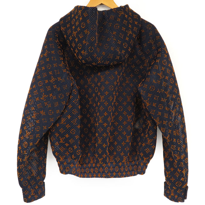 LOUIS VUITTON 
LV フーディ 総柄 
グラディエント モノグラム メッシュ ジップ ジャケット