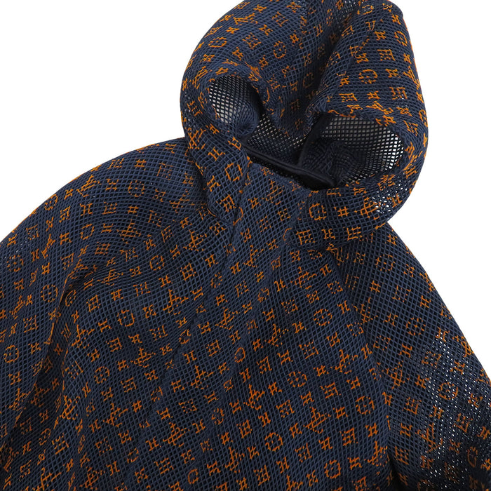 LOUIS VUITTON 
LV フーディ 総柄 
グラディエント モノグラム メッシュ ジップ ジャケット