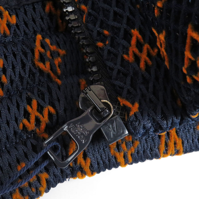 LOUIS VUITTON 
LV フーディ 総柄 
グラディエント モノグラム メッシュ ジップ ジャケット