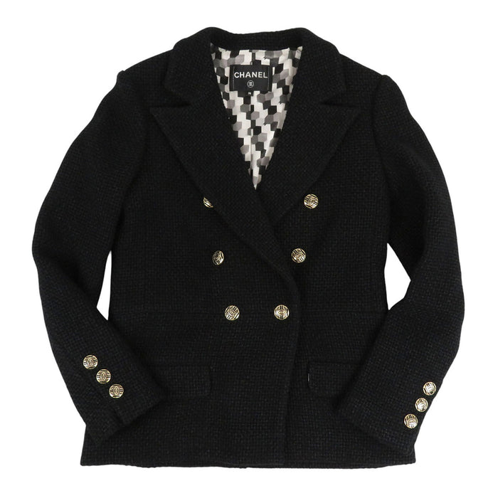 CHANEL 
COCO CC ココボタン 21P ゴールドカラーメタル 
ココマーク ダブル ジャケット