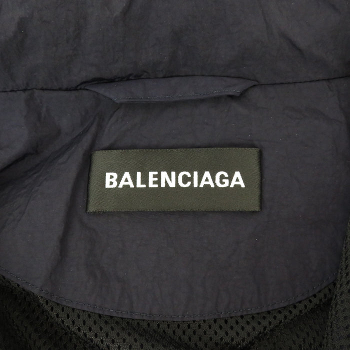 BALENCIAGA  
Half-zip  
Emblem Nylon Anorak Hoodie