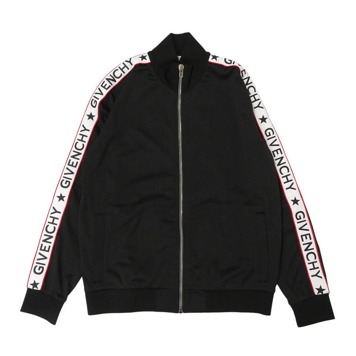 GIVENCHY 
Veste à fermeture éclair avec lignes latérales, col montant, doublure en polaire, polyester 
Veste de sport avec bande à logo