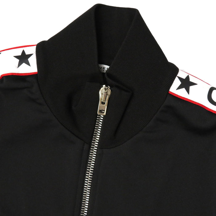 GIVENCHY 
Veste à fermeture éclair avec lignes latérales, col montant, doublure en polaire, polyester 
Veste de sport avec bande à logo