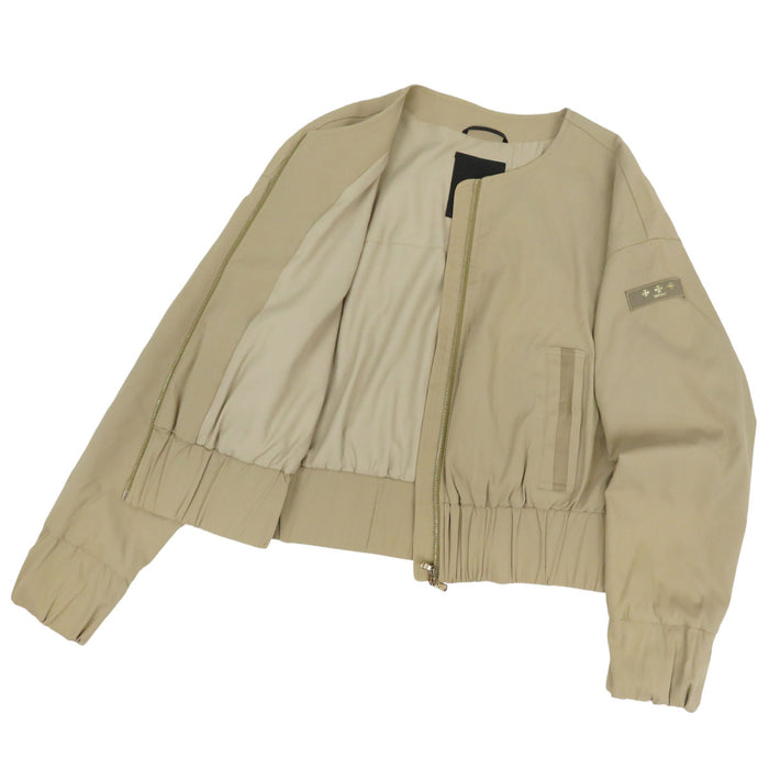 TATRAS  
Patch Double Zip Nylon  
Collarless Zip-Up Blouson