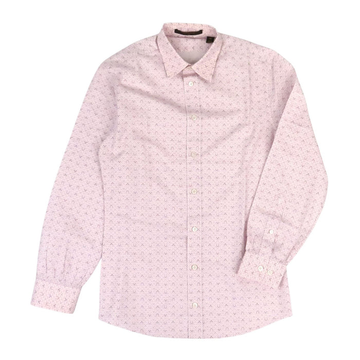 LOUIS VUITTON 
LV ロゴ 刺繍 総柄 RM081M MMSH01CAY 
モノグラム ストライプ ロングスリーブ コットン シャツ