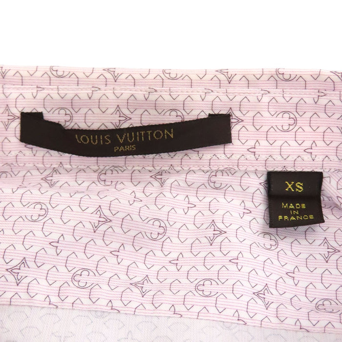 LOUIS VUITTON 
LV ロゴ 刺繍 総柄 RM081M MMSH01CAY 
モノグラム ストライプ ロングスリーブ コットン シャツ
