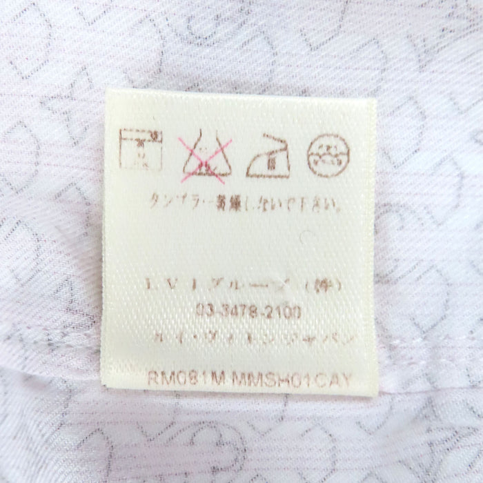 LOUIS VUITTON 
LV ロゴ 刺繍 総柄 RM081M MMSH01CAY 
モノグラム ストライプ ロングスリーブ コットン シャツ