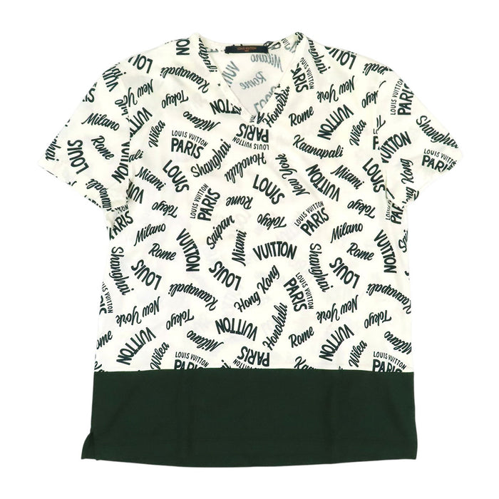 LOUIS VUITTON 
LV Cotton RM181M JC8 HEY06W 
Oxford City Logo V-Neck T-Shirt
