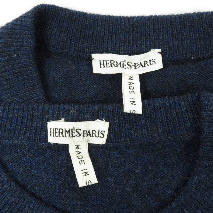HERMES 
マルジェラ期 
セリエボタン カシミヤ ニット アンサンブル