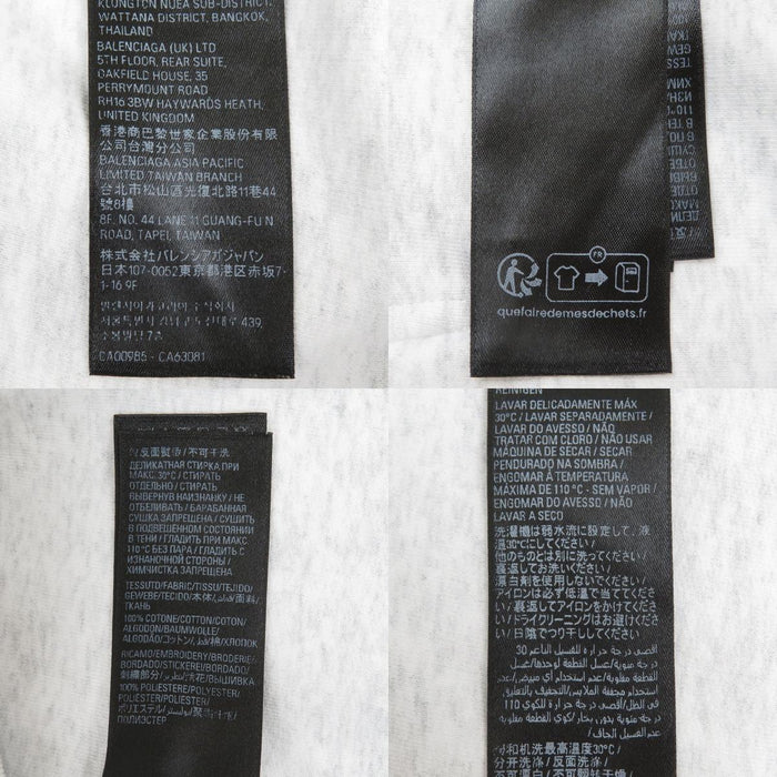 BALENCIAGA  
Logo Embroidered Sweatshirt Hoodie  
Inside-Out Pullover Parka