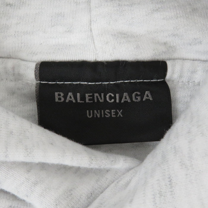 BALENCIAGA  
Logo Embroidered Sweatshirt Hoodie  
Inside-Out Pullover Parka