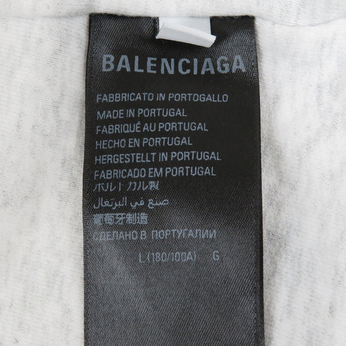 BALENCIAGA  
Logo Embroidered Sweatshirt Hoodie  
Inside-Out Pullover Parka