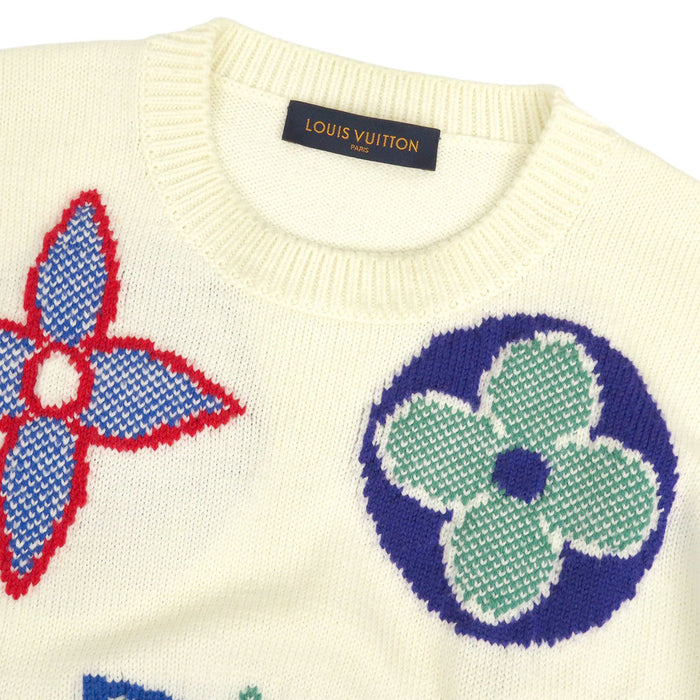 LOUIS VUITTON 
LV ロゴ 総柄 ウール RM202M UTF HJN05W 
マルチカラー モノグラム クルーネック ニット LOUIS VUITTON -Authentic Pre-owned 長袖ニット by TS Trading Co., Ltd.