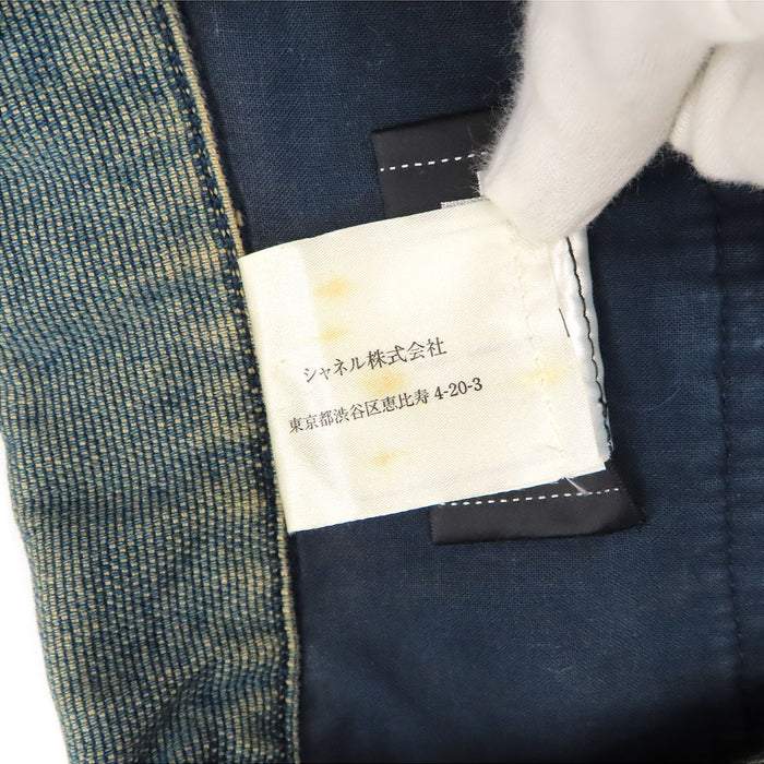CHANEL 
01P COCO CC ココボタン ロゴ 
ココマーク デニム ノースリーブ ワンピース