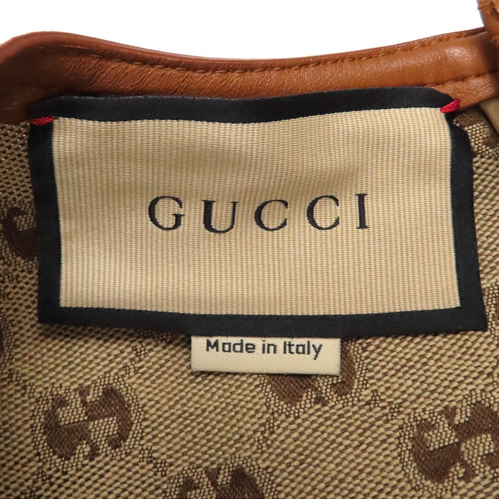 GUCCI 
総柄 ミニ丈 コットン 
GGキャンバス ノースリーブ ワンピース