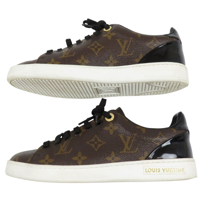 LOUIS VUITTON 
LV レザー ローカット レースアップ 
フロントロー ライン モノグラム スニーカー 
モノグラム