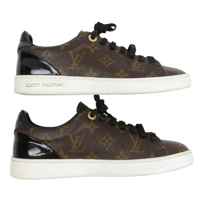 LOUIS VUITTON 
LV レザー ローカット レースアップ 
フロントロー ライン モノグラム スニーカー 
モノグラム