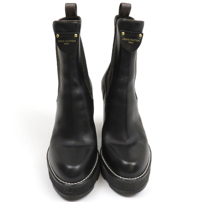 LOUIS VUITTON 
ロゴ レザー 
LV ボブール ライン サイドゴア ブーツ 
モノグラム