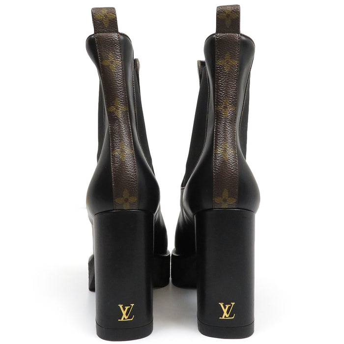 LOUIS VUITTON 
ロゴ レザー 
LV ボブール ライン サイドゴア ブーツ 
モノグラム