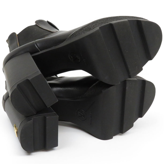 LOUIS VUITTON 
ロゴ レザー 
LV ボブール ライン サイドゴア ブーツ 
モノグラム