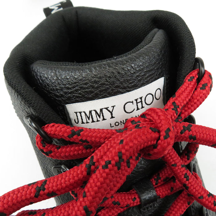 JIMMY CHOO 
High-top Emblem Lace-up 
Diamond Maximum High Leather Sneakers