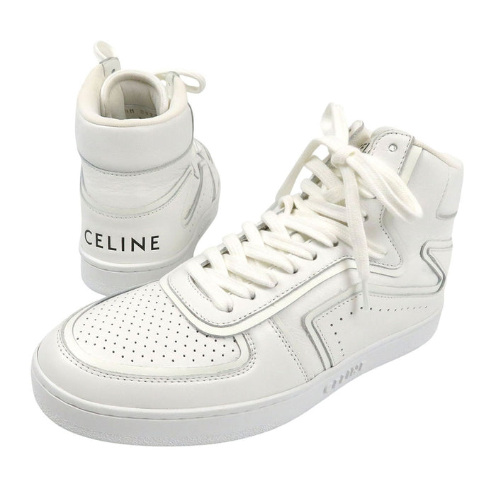 CELINE 
ロゴ レザー レースアップ 
CT-01 ハイカット スニーカー