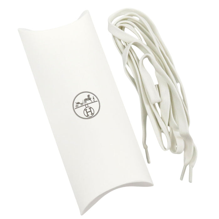 HERMES 
Hロゴ アッシュ レザー レースアップ 
ジャンプ スニーカー