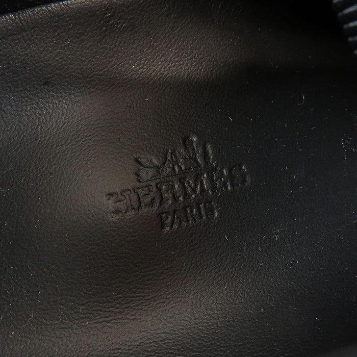 HERMES 
Hロゴ アッシュ レザー レースアップ 
ジャンプ スニーカー