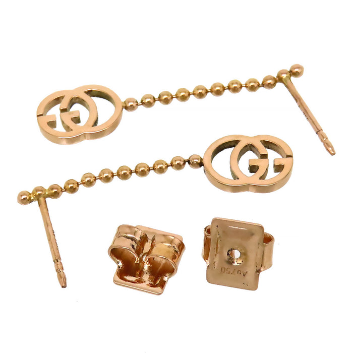 GUCCI 
GGランニング チェーン ピアス