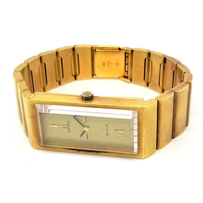 欧米茄
碟飞 长方形 18K黄金
附盒